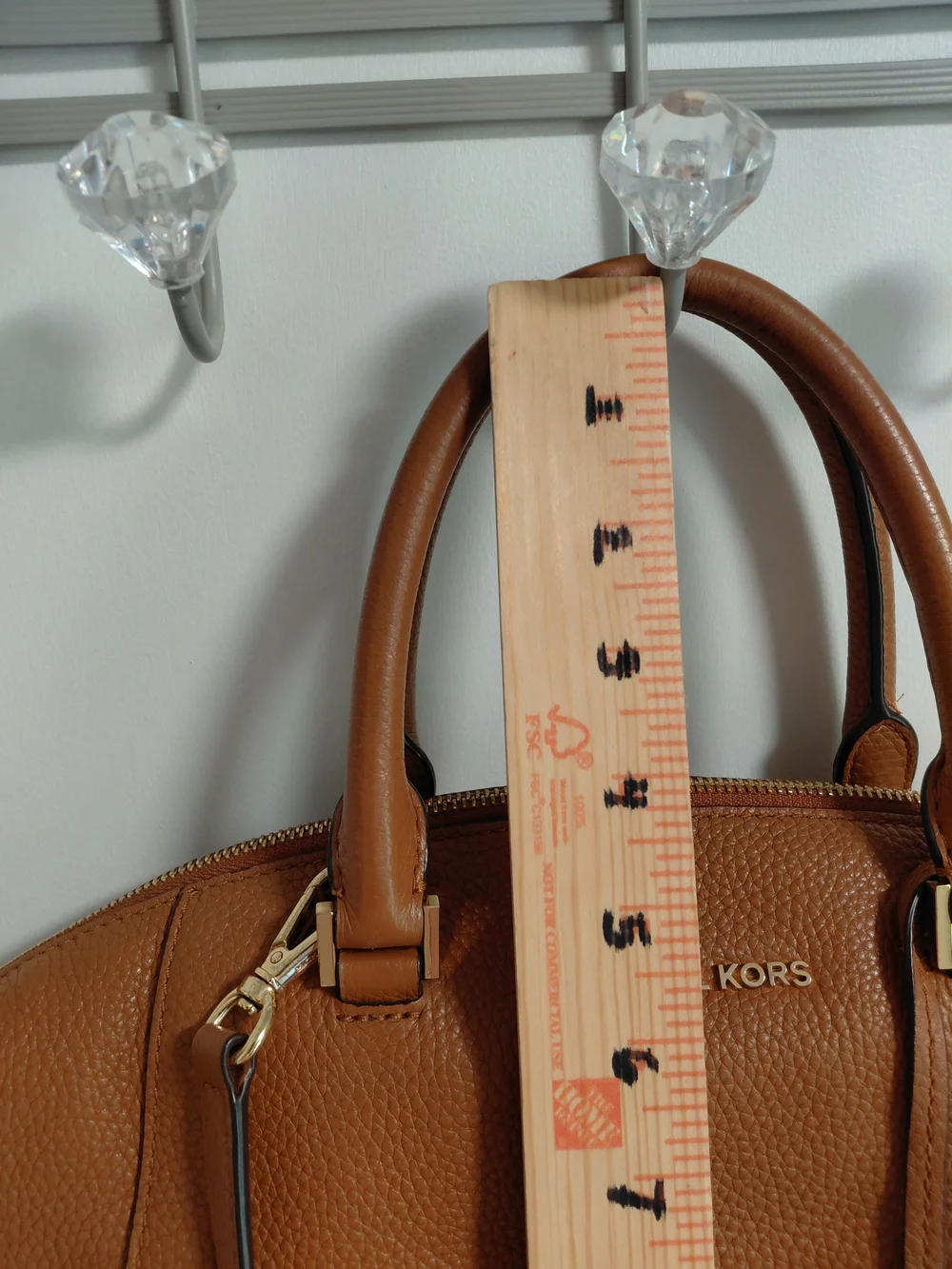 Michael Kors Caramel Brown Pebbled Leather Satchel Purse W/Removable Strap